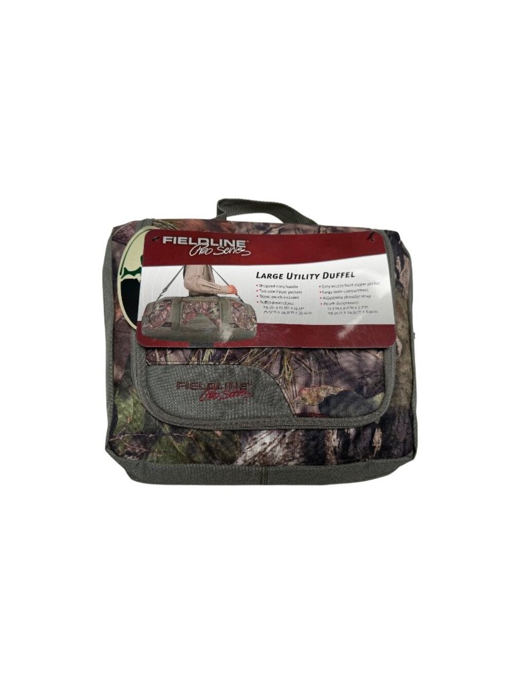 Fieldline Pro Series Large Utility Duffel – Camo, 30" Travel Gear Bag w/ Pouch